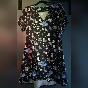 Blackmilk Black Halloween Print Mini Dress